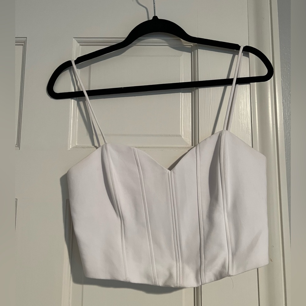 White Zara corset.